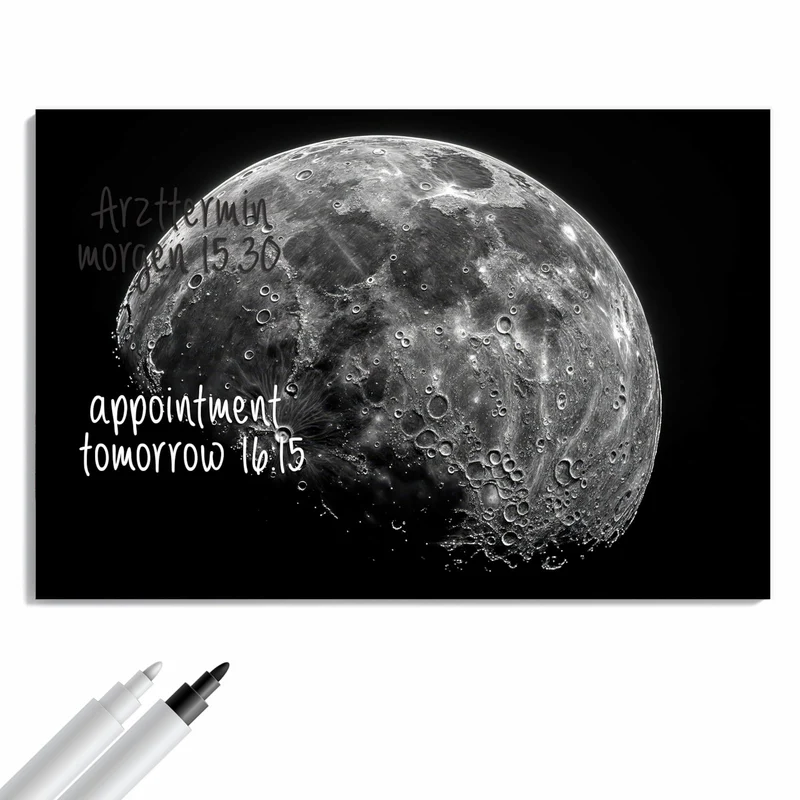 Metall Magnettafel - Mondkrater
