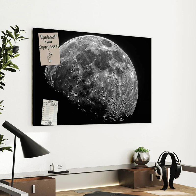 Metall Magnettafel - Mondkrater