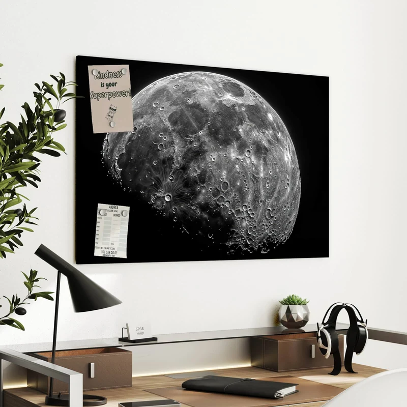 Metall Magnettafel - Mondkrater