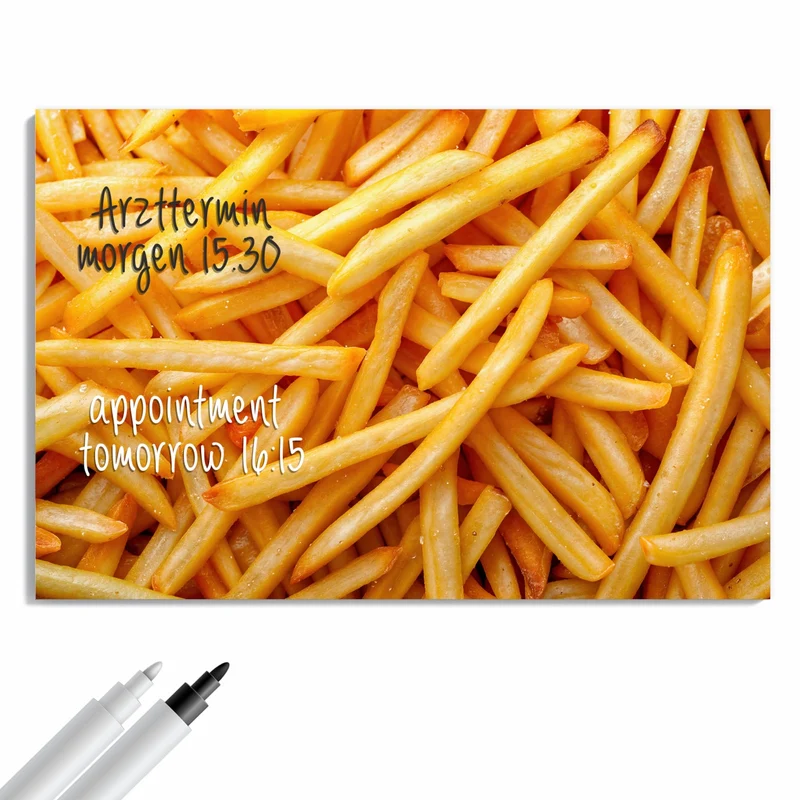 Metall Magnettafel - Pommes Frites
