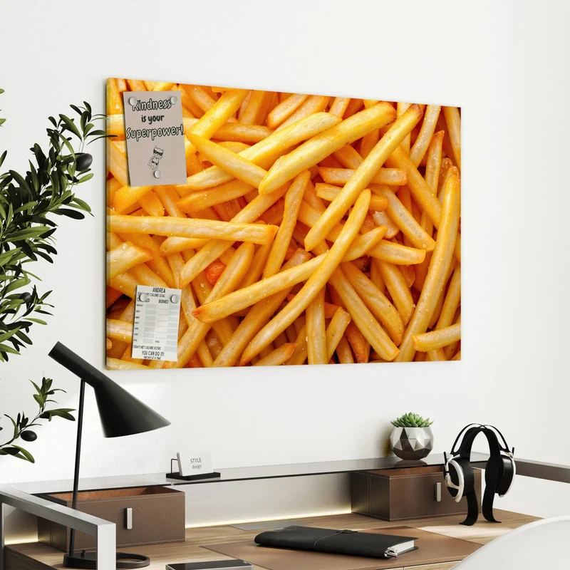 Metall Magnettafel - Pommes Frites