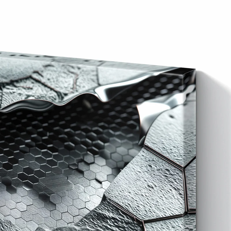 Metall Magnettafel - Waben in Metall
