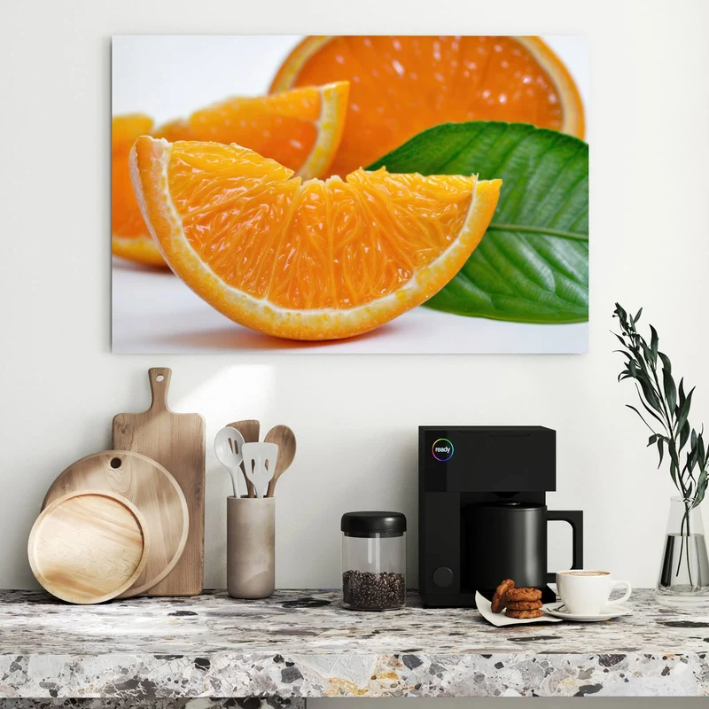 Metall Magnettafel - Orangenscheiben