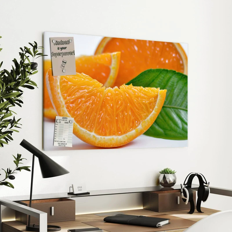 Metall Magnettafel - Orangenscheiben