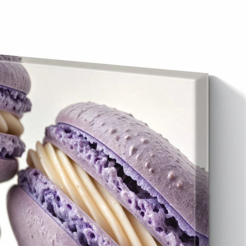 Metall Magnettafel - Lila Macarons mit Creme