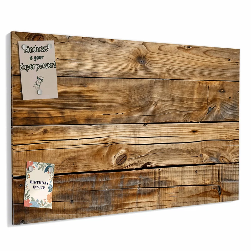 Metall Magnettafel - Goldbraune Maserung