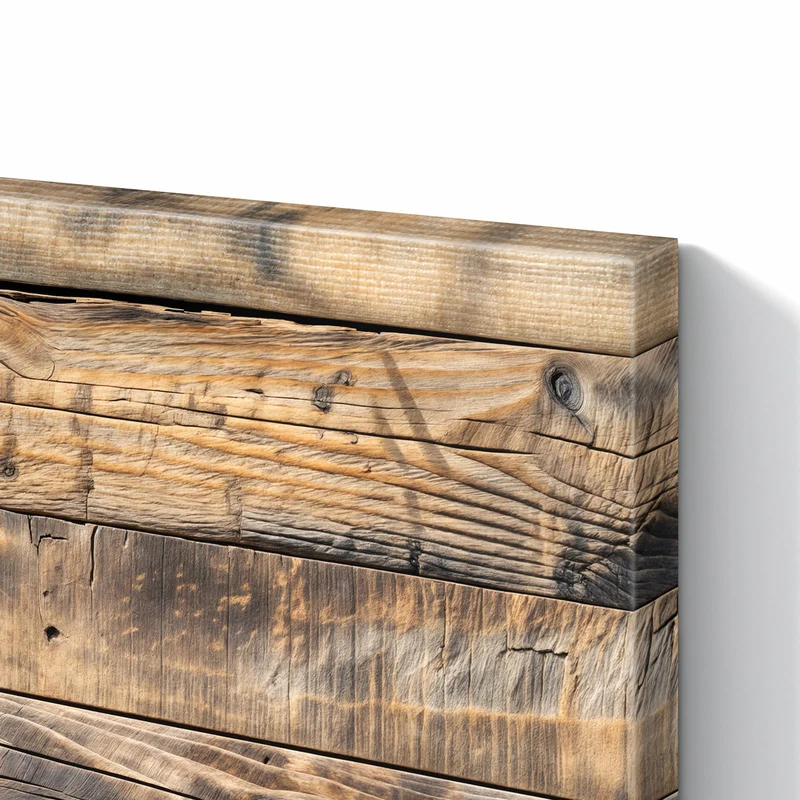 Metall Magnettafel - Helle Holzbohlen