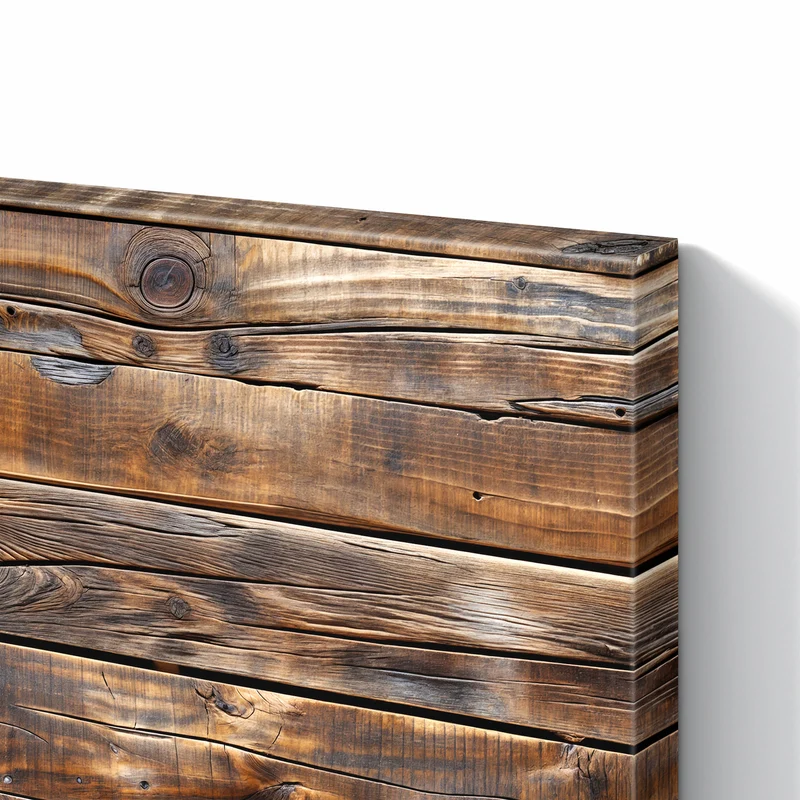 Metall Magnettafel - Nussbraune Holzwand