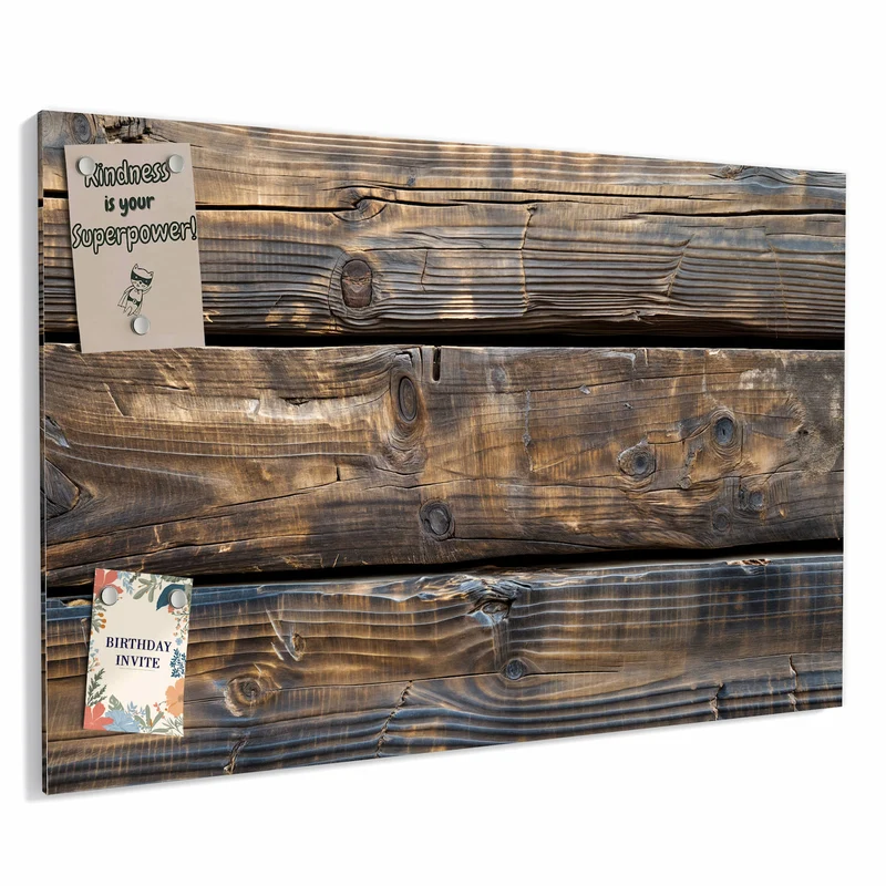 Metall Magnettafel - Alte Holzbalken