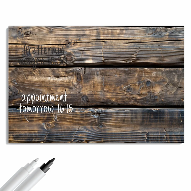 Metall Magnettafel - Alte Holzbalken