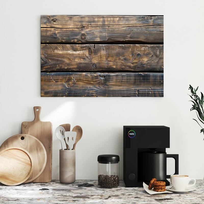 Metall Magnettafel - Alte Holzbalken