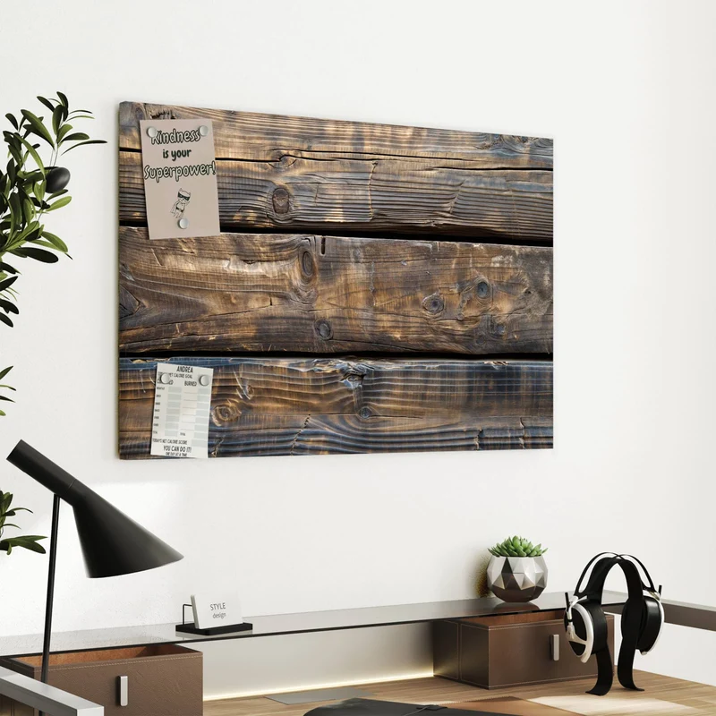 Metall Magnettafel - Alte Holzbalken