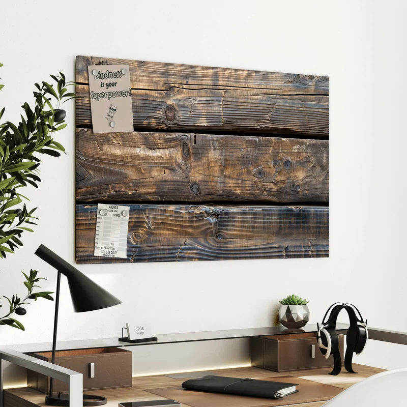 Metall Magnettafel - Alte Holzbalken