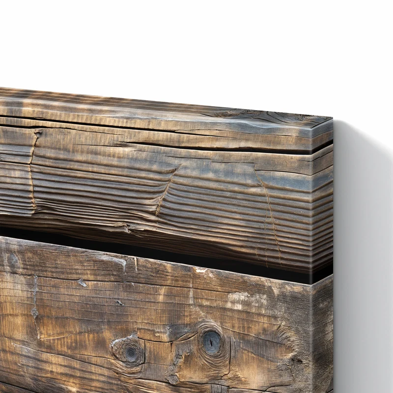 Metall Magnettafel - Alte Holzbalken
