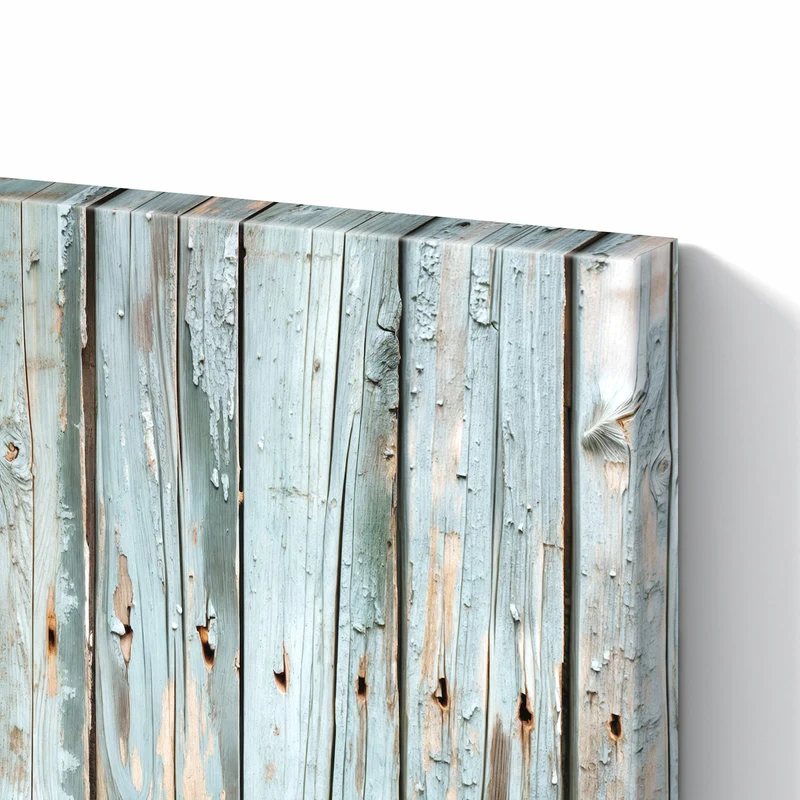Metall Magnettafel - Hellblaue Holzplanken