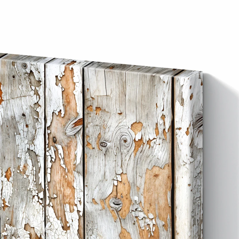 Metall Magnettafel - Weißes Altholz