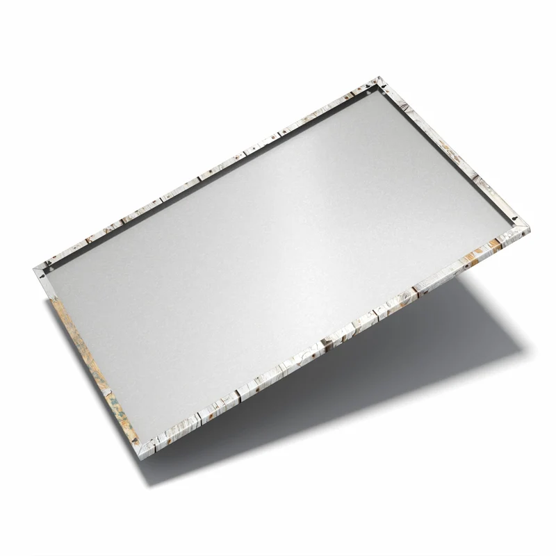 Metall Magnettafel - Weißes Altholz