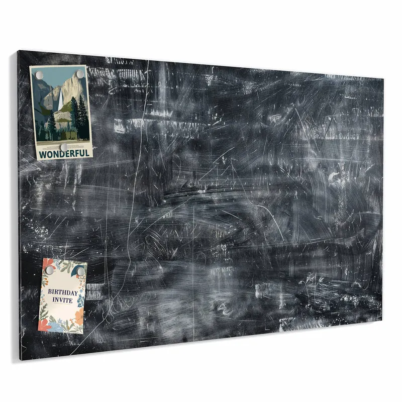 Metall Magnettafel - Kratzspuren in Schwarz
