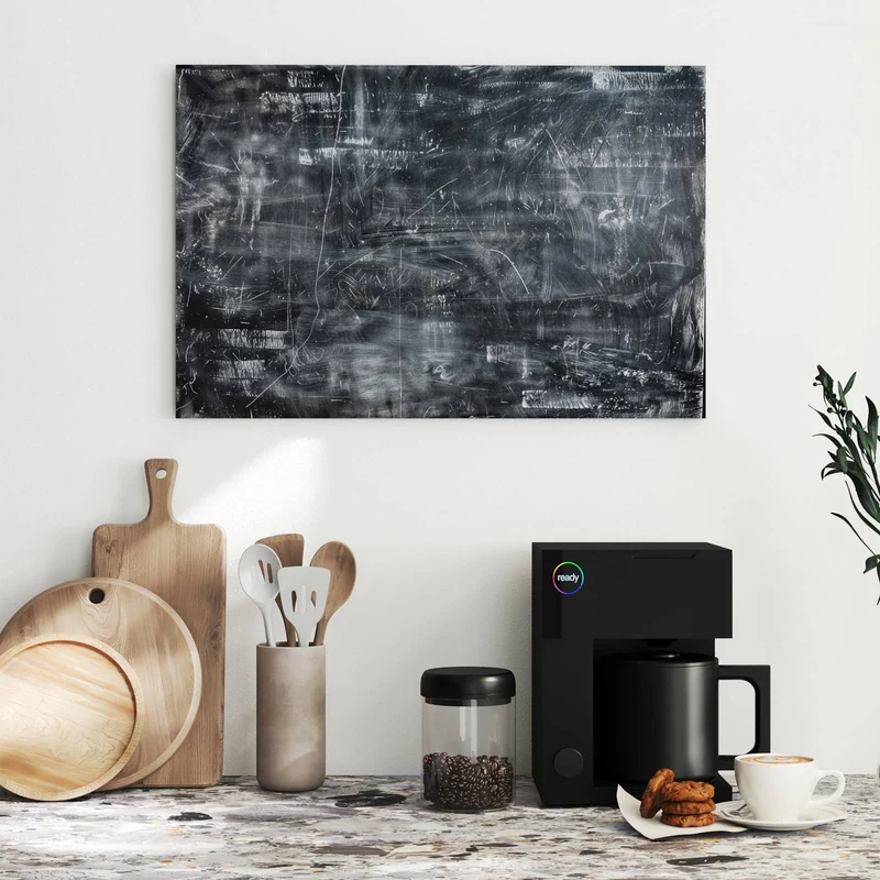Metall Magnettafel - Kratzspuren in Schwarz