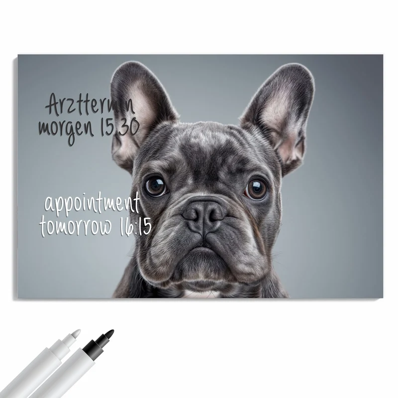 Metall Magnettafel - Französische Bulldogge