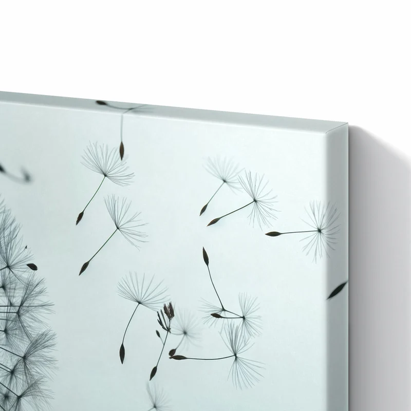 Metall Magnettafel - Pusteblume in Graublau