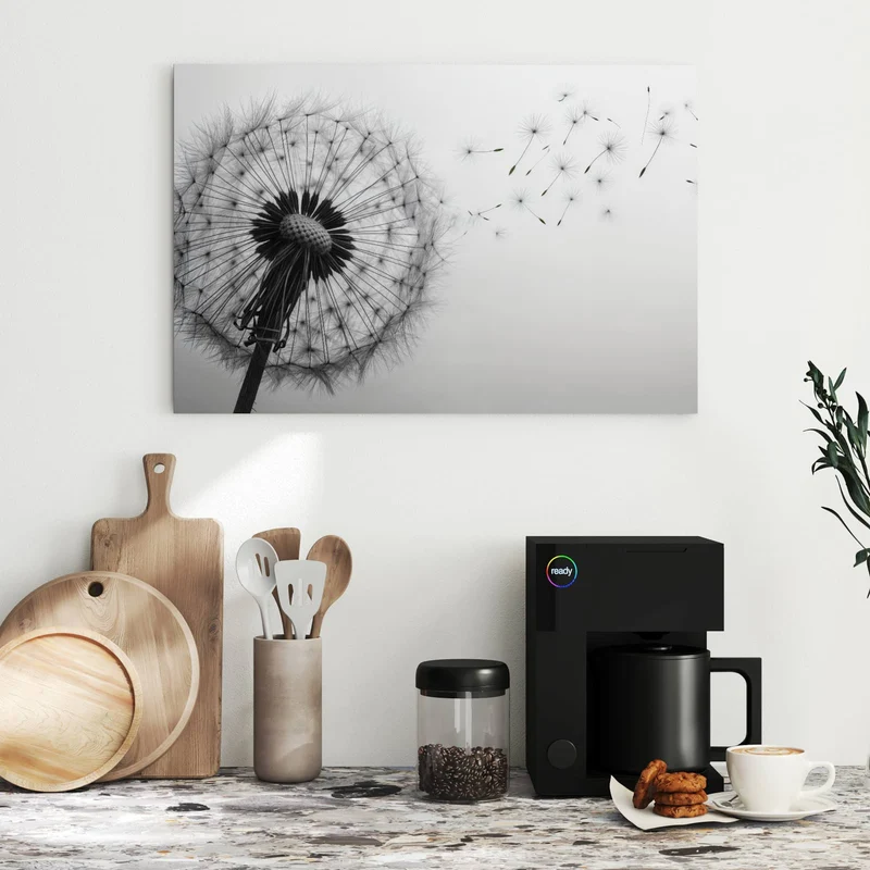 Metall Magnettafel - Pusteblume im Wind