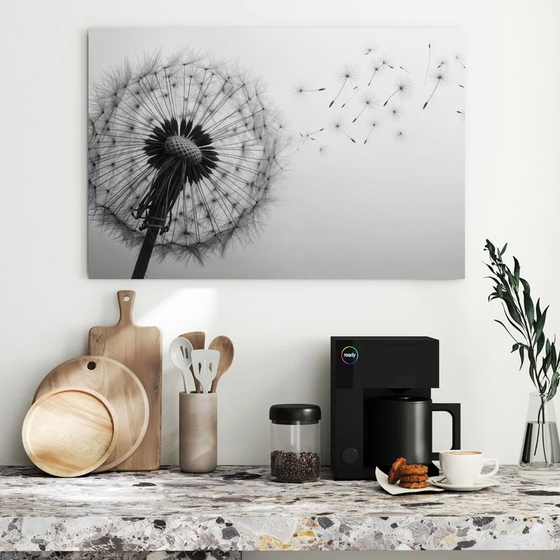 Metall Magnettafel - Pusteblume im Wind