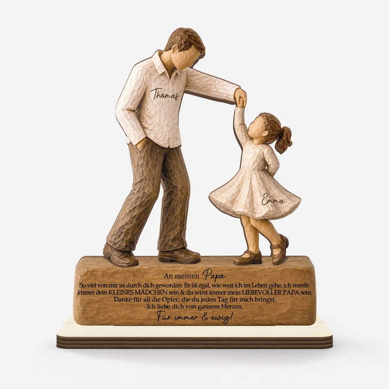 So Viel Von Mir Ist Durch Dich Geworden - Personalisiertes Geschenk | Holzaufsteller Mit Standfuß Papa Mama