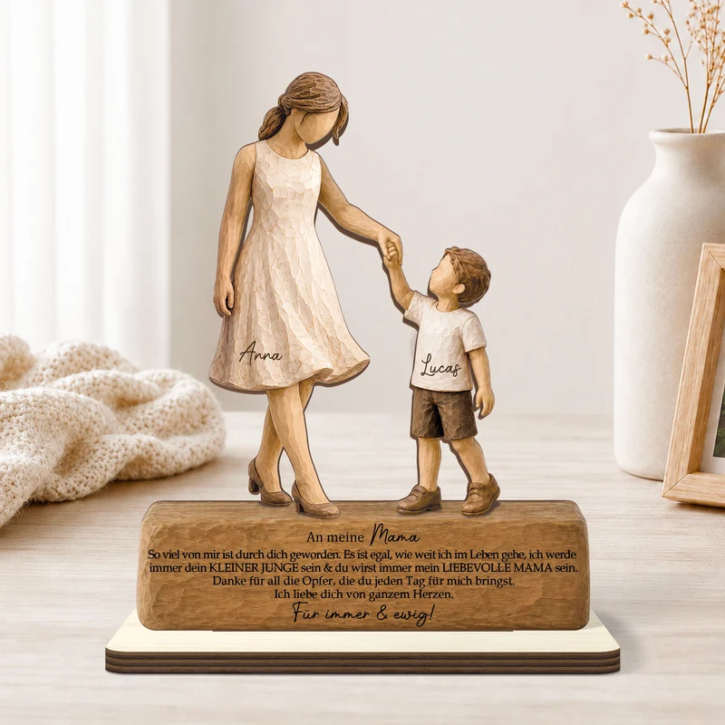So Viel Von Mir Ist Durch Dich Geworden - Personalisiertes Geschenk | Holzaufsteller Mit Standfuß Papa Mama