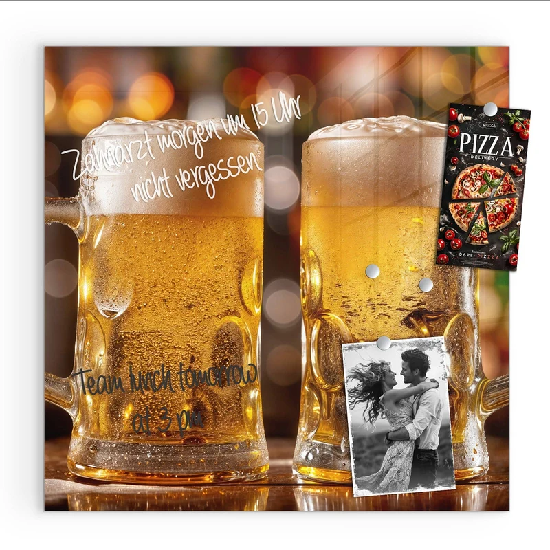 Magnettafel - Zwei Bierkrüge