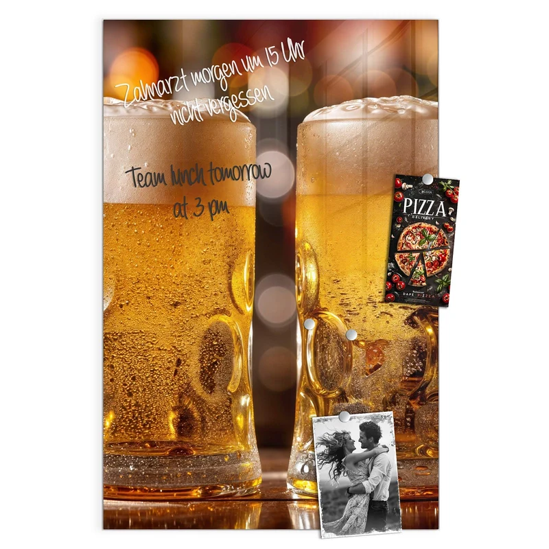 Magnettafel - Zwei Bierkrüge