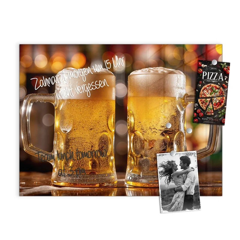 Magnettafel - Zwei Bierkrüge