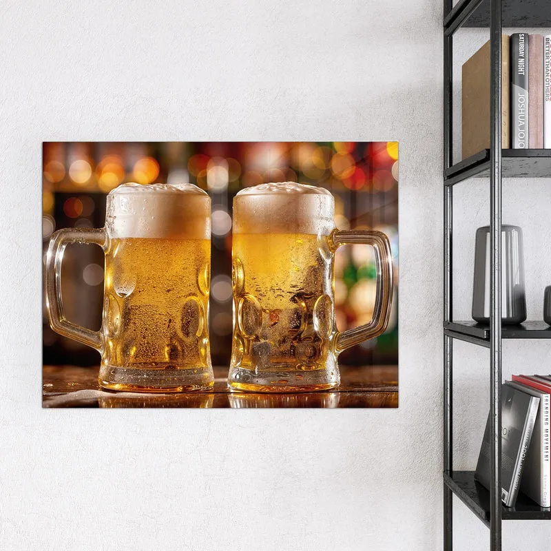 Magnettafel - Zwei Bierkrüge