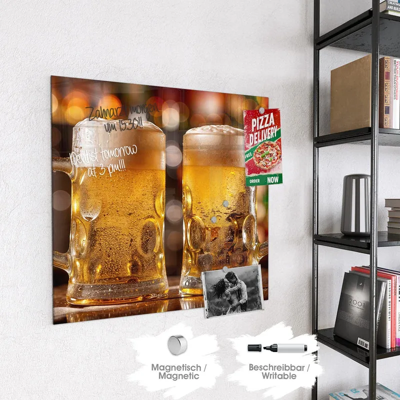 Magnettafel - Zwei Bierkrüge