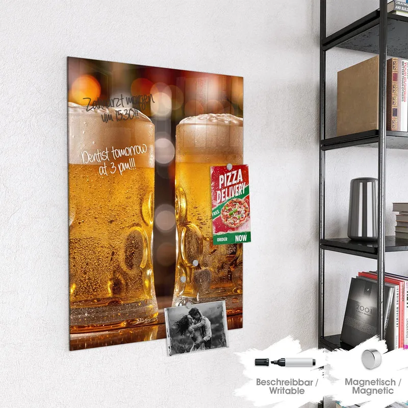Magnettafel - Zwei Bierkrüge