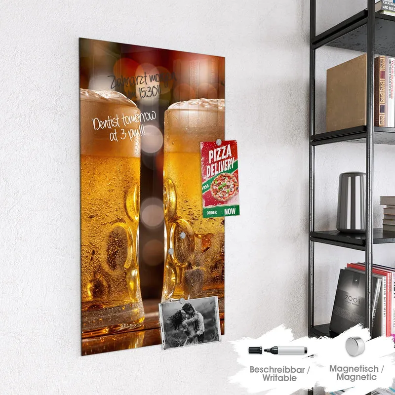 Magnettafel - Zwei Bierkrüge