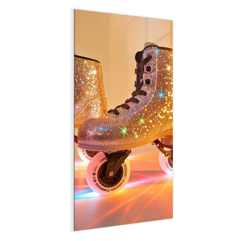 Magnettafel - Glitzernde Rollschuhe