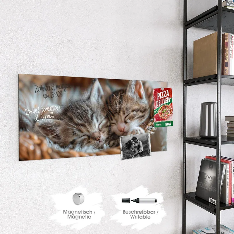 Magnettafel - Kätzchen im Korb