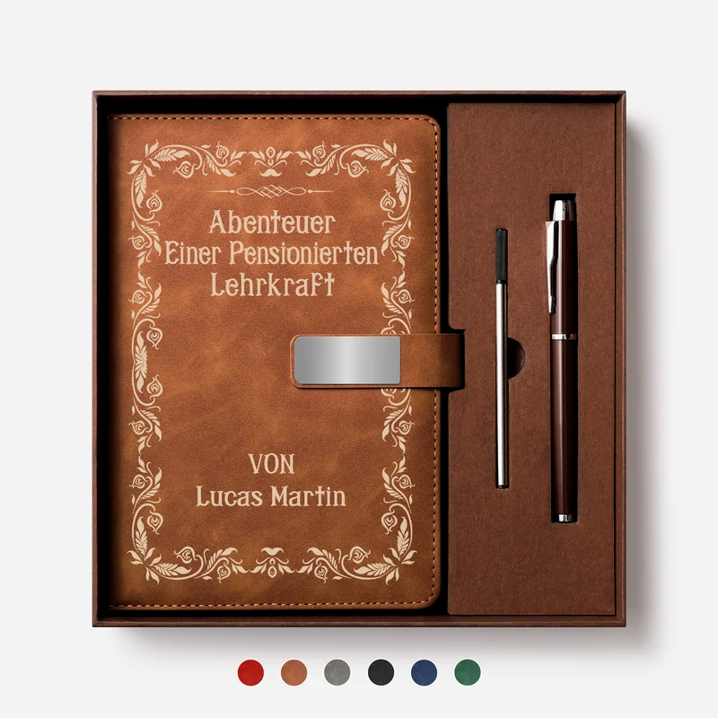 Abenteuer Einer Pensionierten Lehrkraft - Personalisiertes Geschenk | Notizbuch Mit Stift Abschiedsgeschenk Rente Lehrer