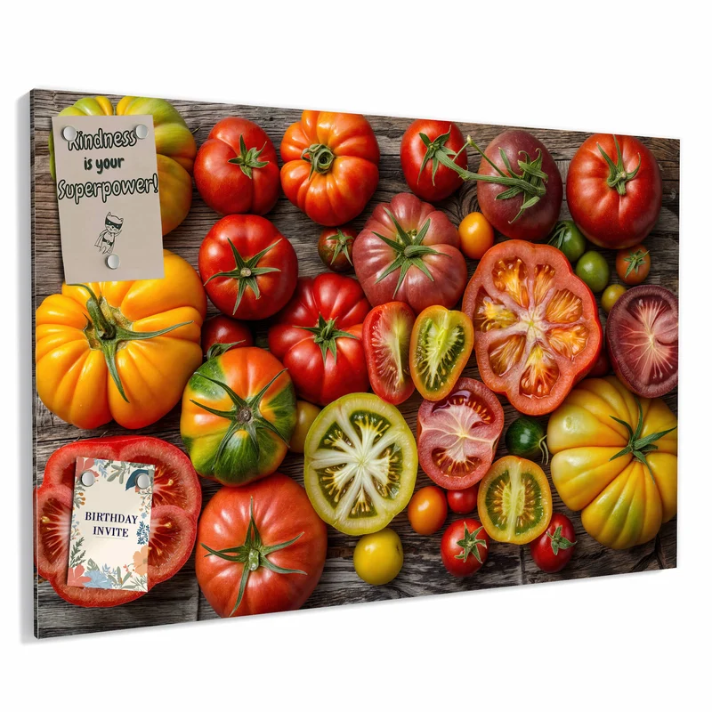 Metall Magnettafel - Bunte Tomatensorten