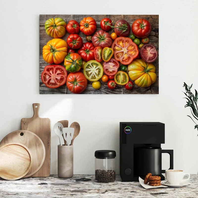 Metall Magnettafel - Bunte Tomatensorten