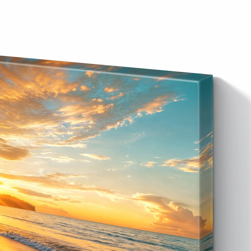 Metall Magnettafel - Palme am Abendstrand