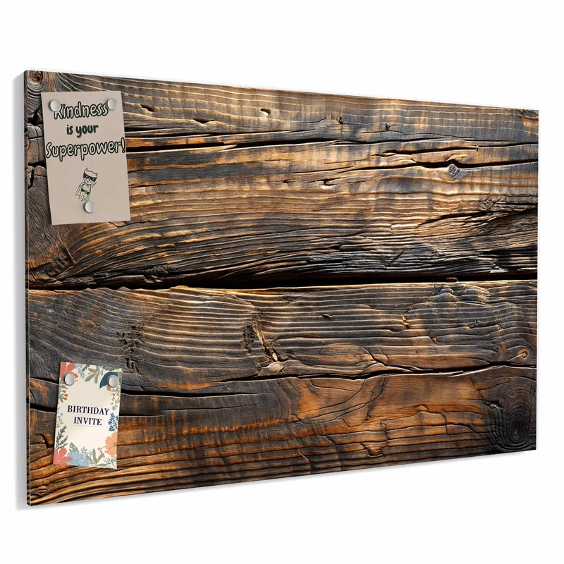 Metall Magnettafel - Rissiges Altholz