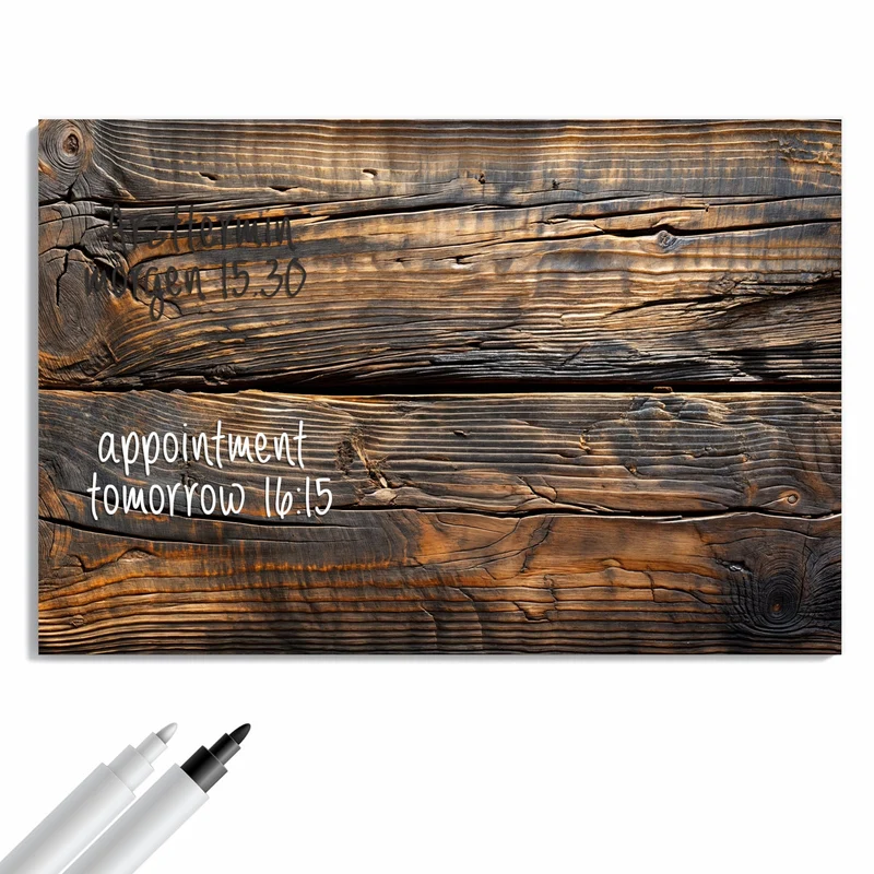 Metall Magnettafel - Rissiges Altholz