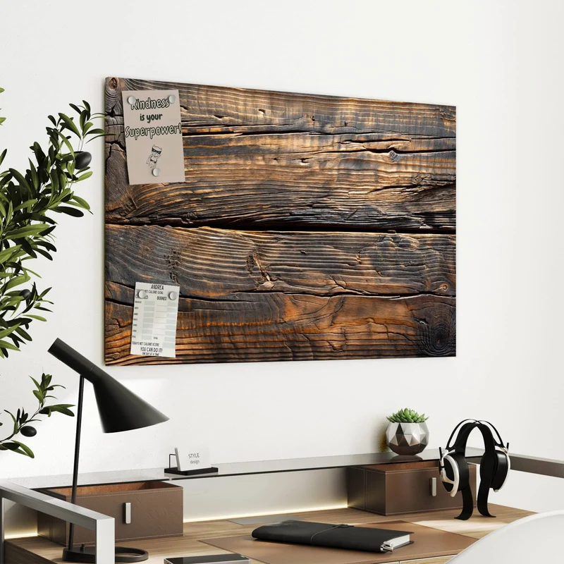 Metall Magnettafel - Rissiges Altholz