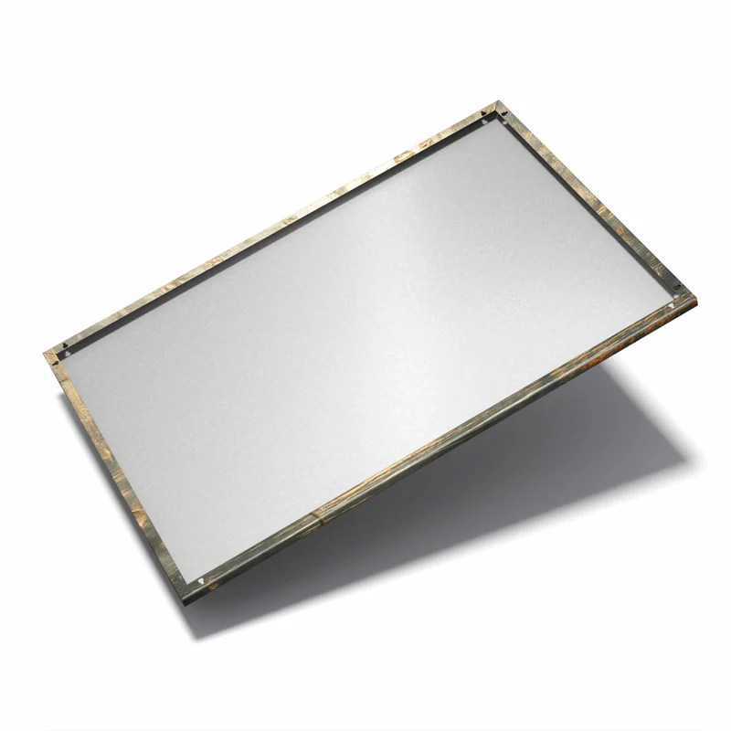 Metall Magnettafel - Rote Blüten am Metall