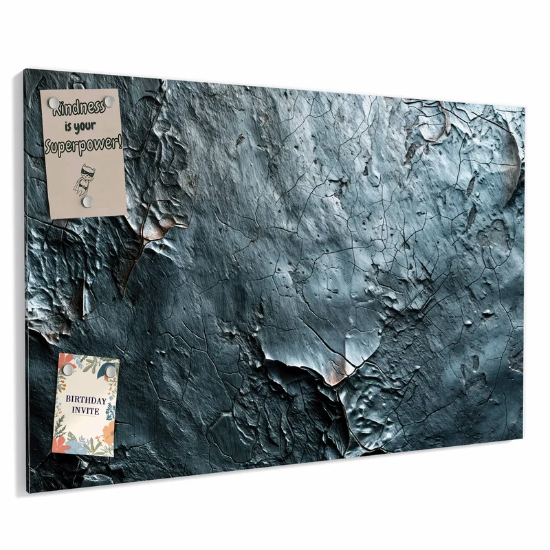 Metall Magnettafel - Rissiger Schiefer