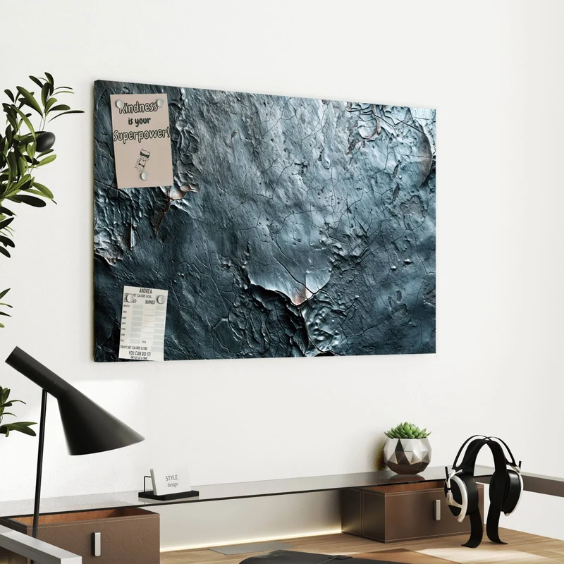 Metall Magnettafel - Rissiger Schiefer
