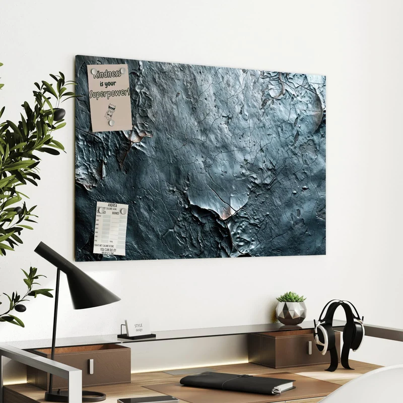 Metall Magnettafel - Rissiger Schiefer