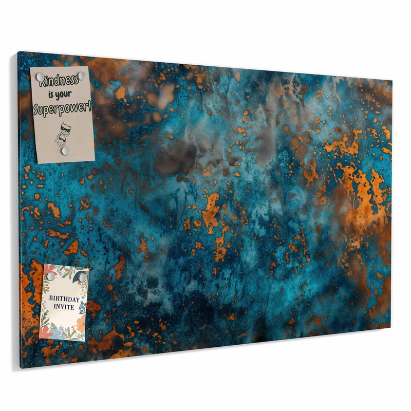 Metall Magnettafel - Kupferpatina
